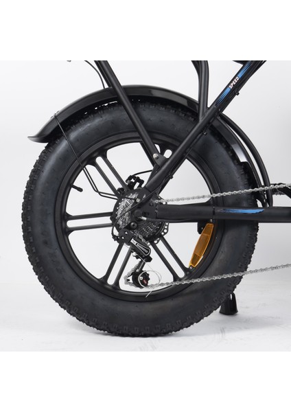 T-Bike Q5 250w Katlanabilir Elektrikli Bisiklet Beyaz-Mavi-Siyah