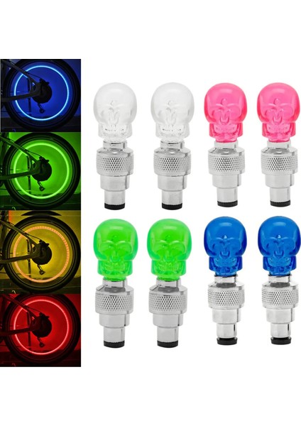 Hareket Sensörlü LED Işıklı Sibop Kafatası Şekilli Bisiklet Motor Sibop Kapak Lambası Bisiklet Sibop modelleri