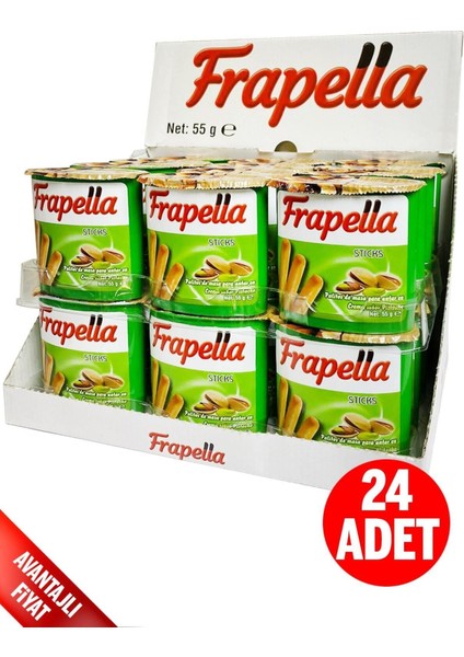 Atıştırmalık Antep Fıstık Kreması - Grissini 24 Adet x 55 Gr.