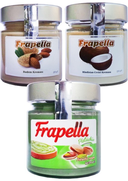 Antep Fıstık Ezmesi, Badem Kreması, Hindistan Cevizli Kreması 3 Adet x 220 gr fiyatları