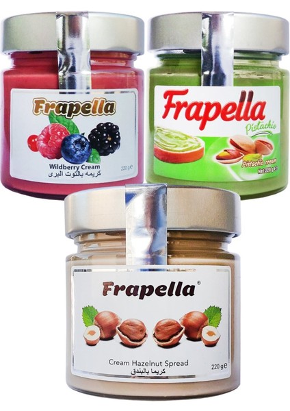 Fındık Kreması, Antepfıstık Kreması, Orman Meyvesi Kreması, 3 Adet x 220 gr fiyatları