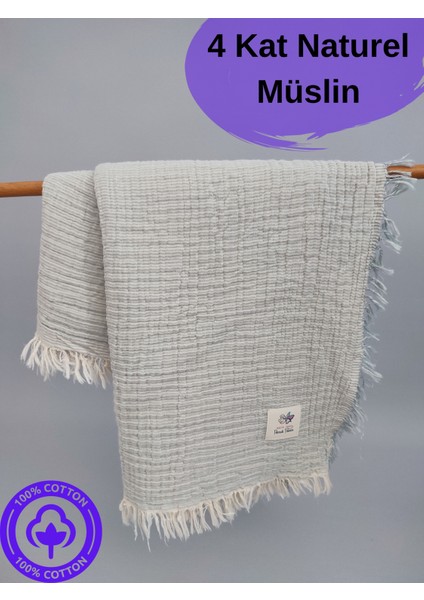 Naurel 4 Kat Pamuk Müslin Bebek Battaniyesi – Oeko-Tex Sertifikalı 85X110 cm fiyatları