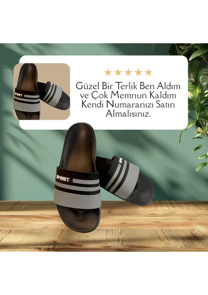 Unısex Füme Siyah Kaymaz Rahat Taban Deniz Plaj Havuz Banyo Günlük Terlik MIAMI-0850 indirimleri