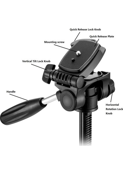 Q111 Profesyonel Alüminyum Tripod 5 kg Taşıma Kapasiteli indirimleri