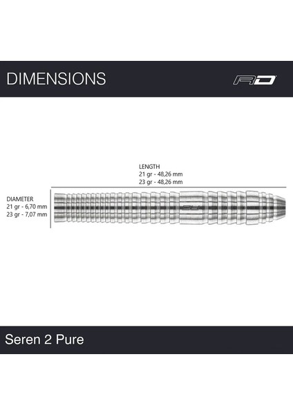 Seren 2 Pure % 90 Tungsten Çelik Uçlu Dart Oku modelleri