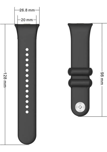 Xiaomi Redmi Watch 4 / 5 ve Mi Band 8 / 9 Pro Uyumlu Tasarım Spor Jel Silikon Kordon