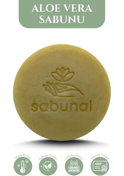 Aloe Vera Sabunu - Nemlendirici ve Yatıştırıcı Bitkisel Sabun 3 Adet