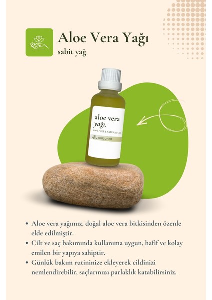 Aloe Vera Yağı 50 ml - Doğal Soğuk Sıkım Cilt Bakım Yağı fiyatları