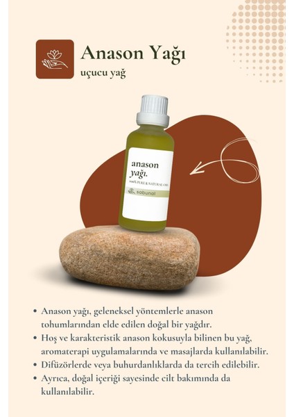 Anason Yağı 50 ml - Saf Bitkisel Cilt Bakım Aromaterapi Yağı