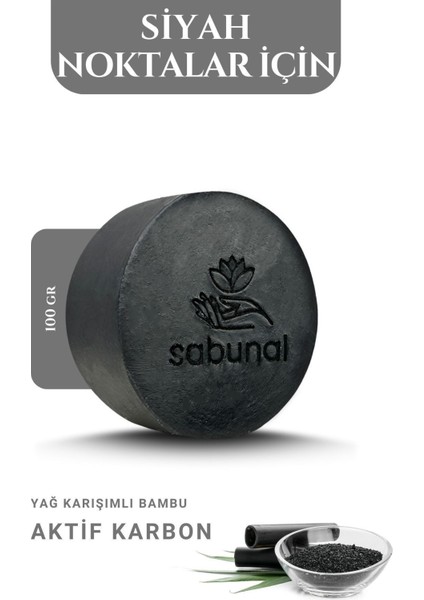 Bambu Kömür Sabunu 4 Adet - Siyah Nokta ve Cilt Temizleyici Doğal Sabun