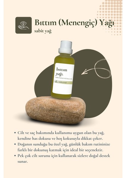 Bıttım Yağı 50 ml - Saç Ve Cilt için Soğuk Sıkım Doğal Bakım Yağı fiyatları
