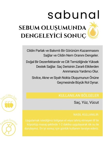 Limon Sabunu 2 Adet - C Vitaminli Sebum Dengeleyici Cilt Sabunu