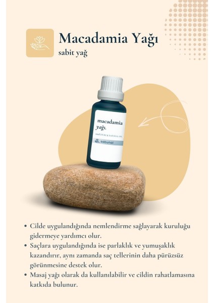 Macadamia Yağı 30 ml - Cilt Bakım Yağı