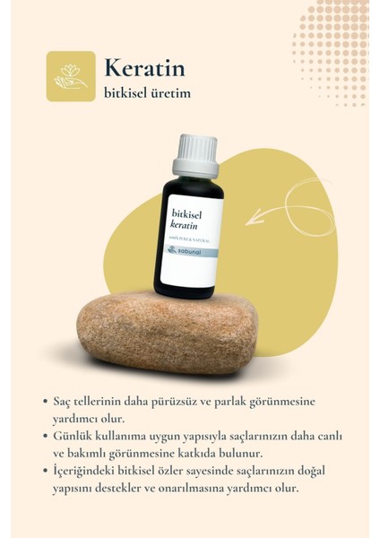 Bitkisel Keratin 30 ml -Saç Bakımı Şampuanlara Uygun Destekleyici İçerik