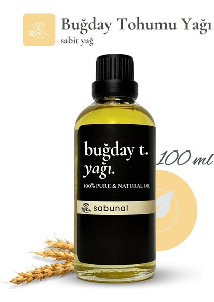 Buğday Tohumu Yağı 100 ml - Yoğun Nem Bakımı Sunan Doğal Vücut Yağı