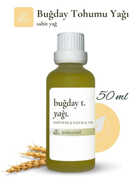 Buğday Tohumu Yağı 50 ml - Yoğun Nem Bakımı Sunan Doğal Vücut Yağı