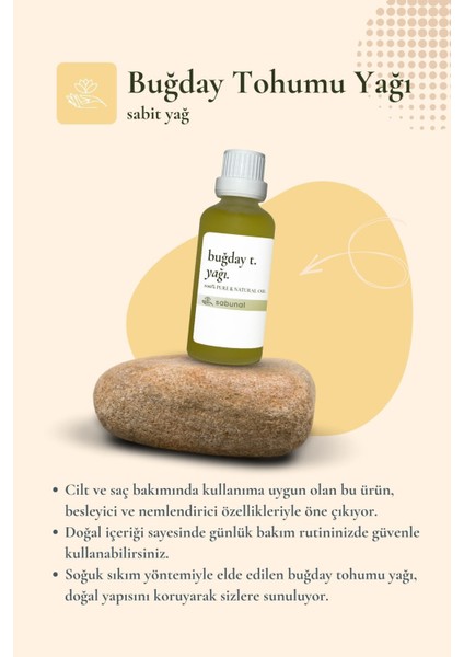 Buğday Tohumu Yağı 50 ml - Yoğun Nem Bakımı Sunan Doğal Vücut Yağı fiyatları