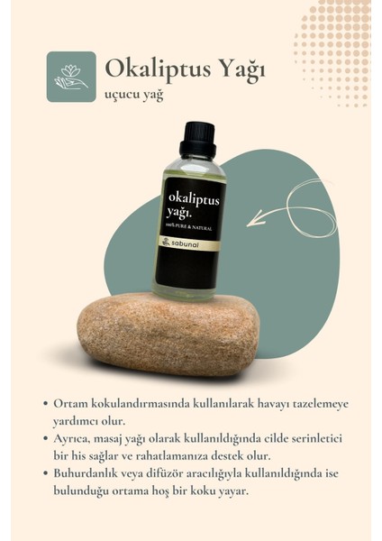 Okaliptus Yağı 100 ml - Ferahlatıcı ve Aromaterapi Yağ