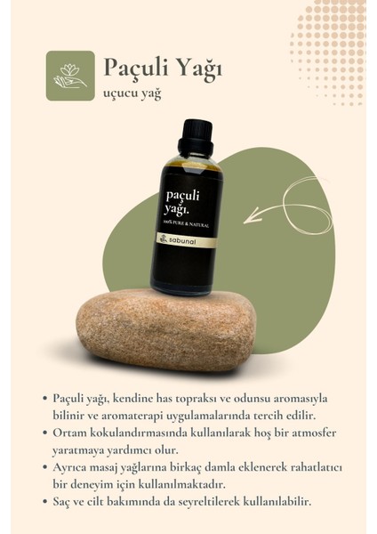 Paçuli Yağı 100 ml - Aromaterapi ve Dengeleyici Yağ