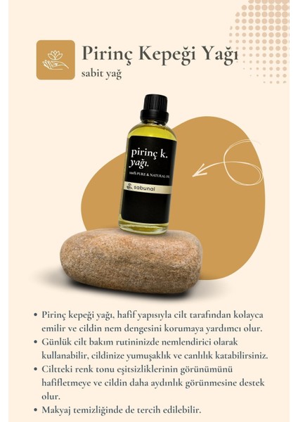 Pirinç Kepeği Yağı 100 ml - Cilt Aydınlatıcı ve Eşitleyici Bakım Yağı fiyatları