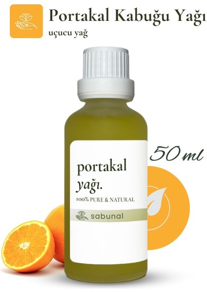 Portakal Kabuğu Yağı 50 ml Aromaterapi, Canlılık ve Anti-Aging Doğal Yağ