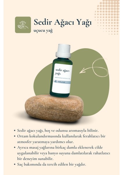 Sedir Ağacı Yağı 30 ml - Yoga, Meditasyon ve Aromaterapi Yağı