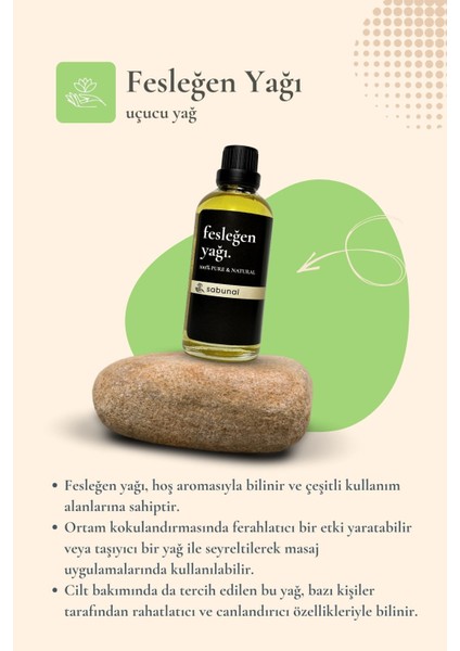 Fesleğen Yağı 100 ml - Cilt Bakım Yağı