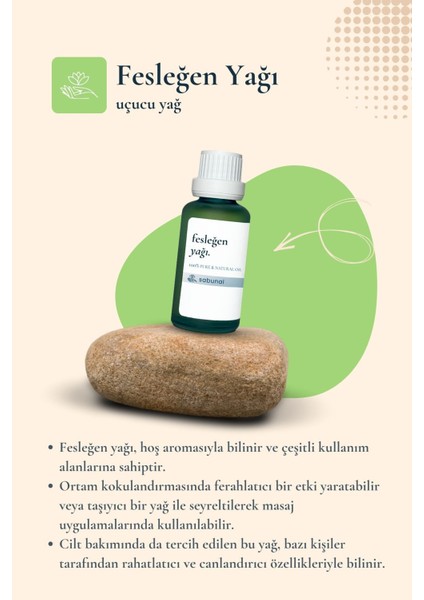 Fesleğen Yağı 30 ml - Cilt Bakım Yağı