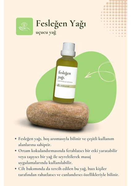 Fesleğen Yağı 50 ml - Cilt Bakım Yağı