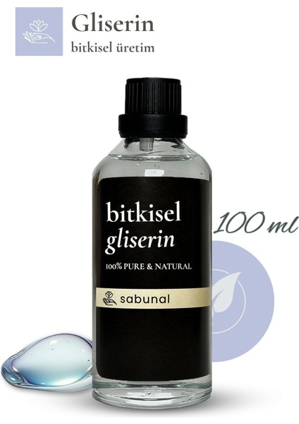 Gliserin 100 ml Katkısız Bitkisel Saf Gliserol Kırşıklık Ve Çatlak Karşıtı Yüksek Nemlendirme