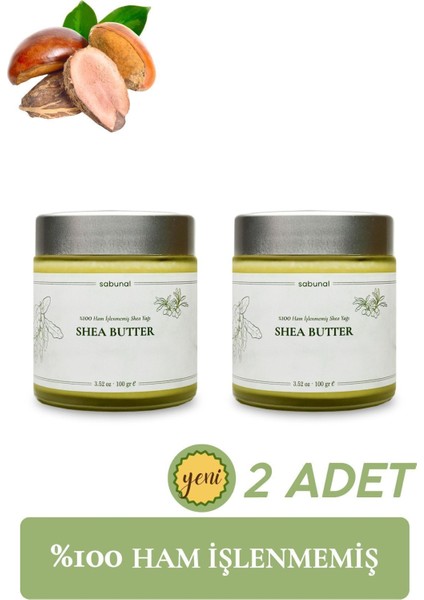 Shea Yağı 2 Adet - Soğuk Sıkım Ham Işlenmemiş Raw Virgin Shea Butter