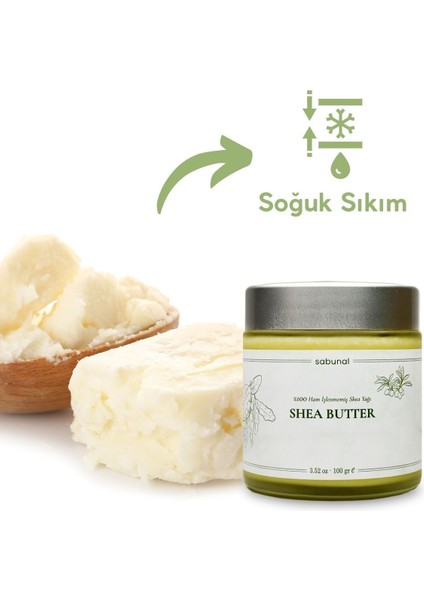 Shea Yağı 2 Adet - Soğuk Sıkım Ham Işlenmemiş Raw Virgin Shea Butter