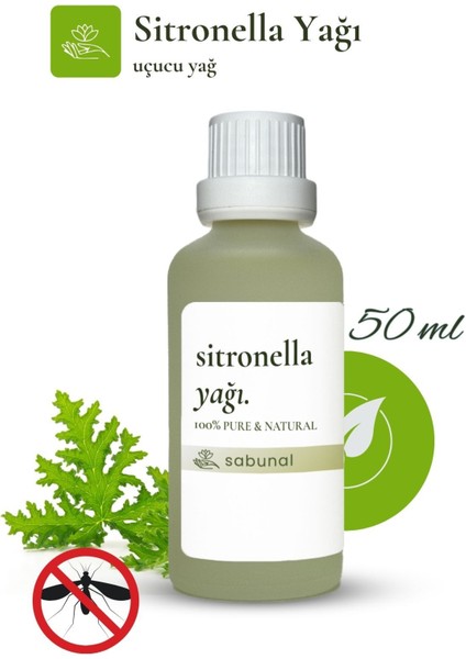 Sitronella Yağı 50 ml - Sinek Kovucu ve Doğal Ferahlatıcı Yağ
