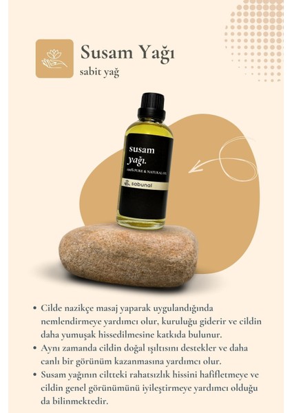 Susam Yağı 100 ml - Cilt ve Saç Bakımına Uygun Doğal Yağ fiyatları