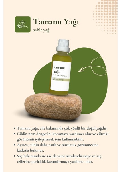 Tamanu Yağı 50 ml - Soğuk Sıkım Cilt ve Saç Bakım Yağı fiyatları
