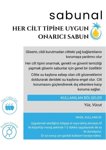 Gliserin Sabunu 3 Adet - Yoğun Nem Destekli Sabun