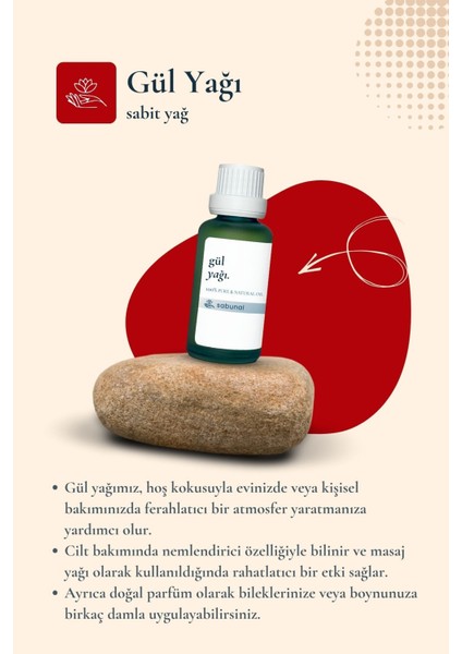 Gül Yağı 30 ml Canlılık Kaynağı Doğal Yüksek Kalite Aromaterapi Gül Kokusu