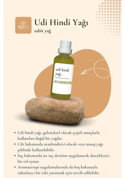 Udi Hindi Yağı 50 ml - Bitkisel Bakım Yağı