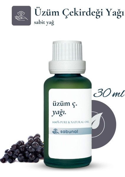 Üzüm Çekirdeği Yağı 30 ml - Cilt ve Tırnak Doğal Bakım Yağı
