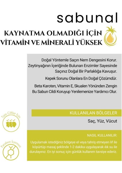 Zeytinyağı Sabunu 2 Adet - Soğuk Pres Doğal Sızma Zeytinyağı Hamam Sabunu