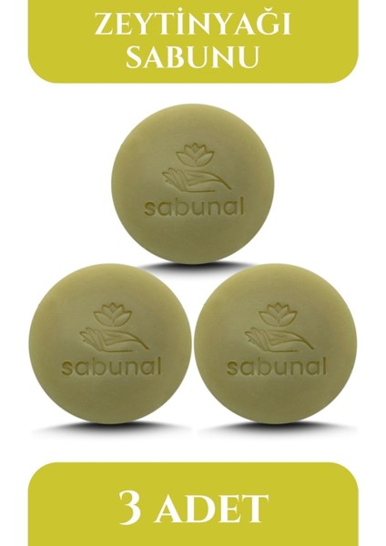 Zeytinyağı Sabunu 3 Adet - Soğuk Pres Doğal Sızma Zeytinyağı Hamam Sabunu