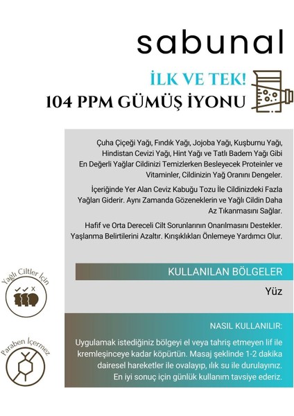 Gümüş Sabunu Yağlı Ciltler İçin - Cilt Bakım Sabunu 100 gr