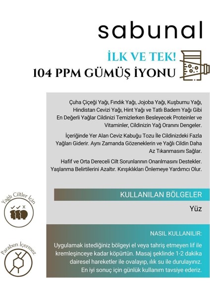 Gümüş Sabunu Yağlı Ciltler İçin 2 Adet - Cilt Bakım Sabunu