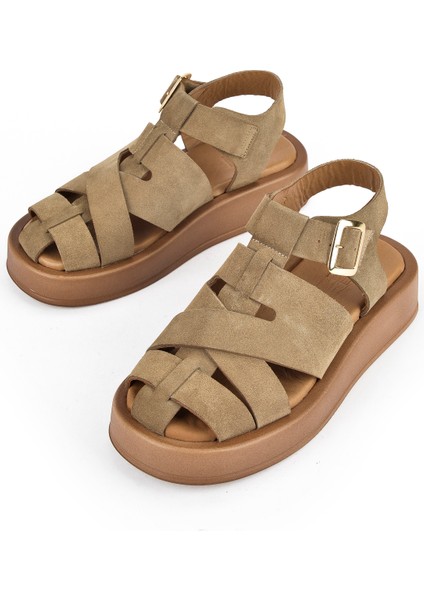 , Hakiki Deri Kadın Sandalet 1511033Z25013 Bej indirimleri