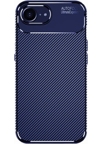 iPhone 16E Kılıf Focus Carbon Silikon Kapak Kamera Korumalı Deri Görünüm