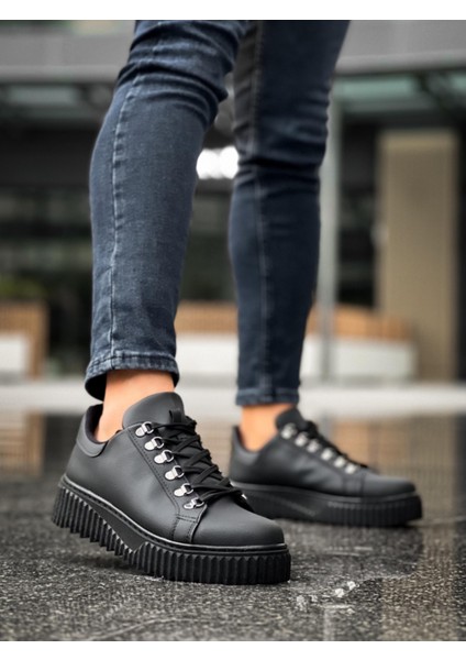 Ba0505 Çengel Bağcıklı Siyah Tabanlı Günlük Ayakkabı indirimleri