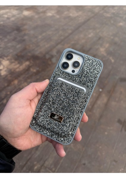 Iphone 16 Pro Titanyum Taşlı Telefon Kılıfı ve Magsafe Kredi Kartlık Cüzdan Seti fiyatları