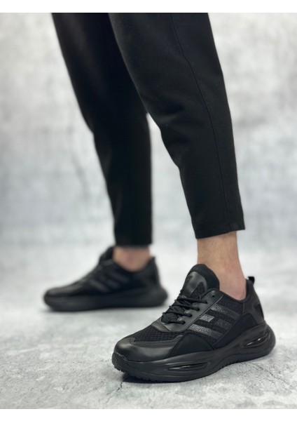 Ba0650 Tarz Sneakers Yüksek Taban Siyah Spor Ayakkabısı