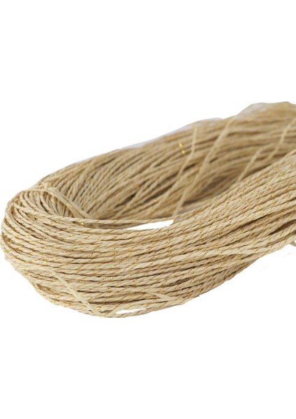 Simli Çile Kağıt Ip Krem Gold (380G)