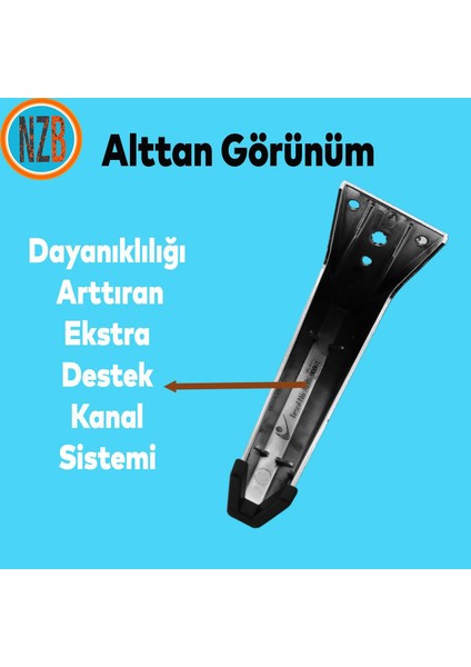 Mobilya Ayakları Ünite Baza Koltuk Ayağı Ayağı Sehpa Masa Puf Tabure Metal Ayakları Siyah 20 cm